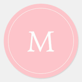 Adesivo Redondo casamento simples monograma simples, minimalista e