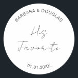 Adesivo Redondo Casamento Snack Bag Doçeiros Obrigado<br><div class="desc">Calça De Saco De Casamento Desserts Obrigado A Favor Da Vinheta Redonda Clássica</div>