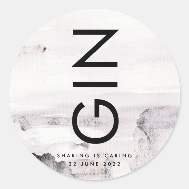 Adesivo Redondo Casamento Ultra Moderno sem Gênero (Frente)