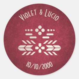 Adesivo Redondo Casamento Vermelho do Geek do Jogo de Vídeo