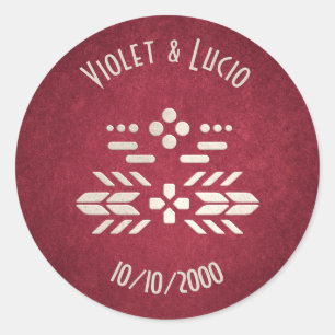 Adesivo Redondo Casamento Vermelho do Geek do Jogo de Vídeo