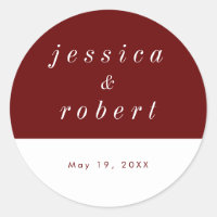 Casamento Vermelho e Branco Minimalista Simples