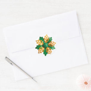Adesivo Redondo Casamento Vintage Jewelry Daisy Flower Summer Gard