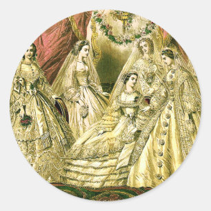 Adesivo Redondo Casamento vitoriano