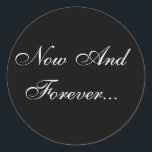 Adesivo Redondo Casamento Vows Envelope Selo<br><div class="desc">Formal Wedding Vows Invitation Seal Stickers © 2008 Fotografia e Design por TDSwhite</div>