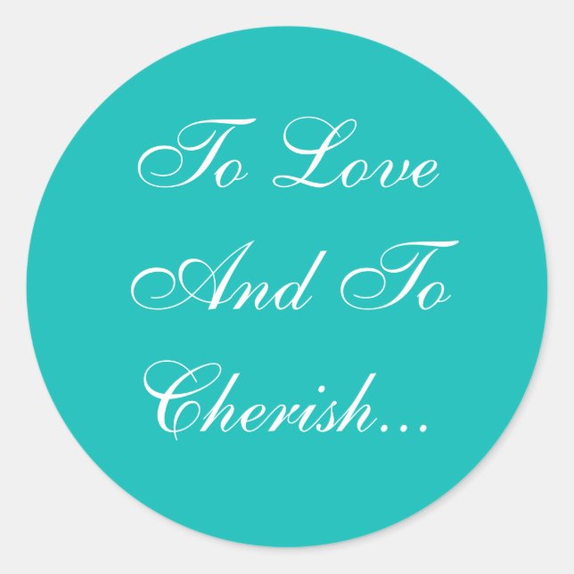 Adesivo Redondo Casamentos Convidam Robin Egg Blue (Frente)