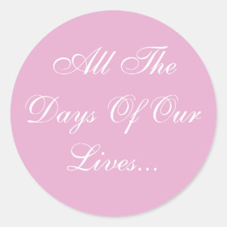 Adesivo Redondo Casamentos Convidam Rosa