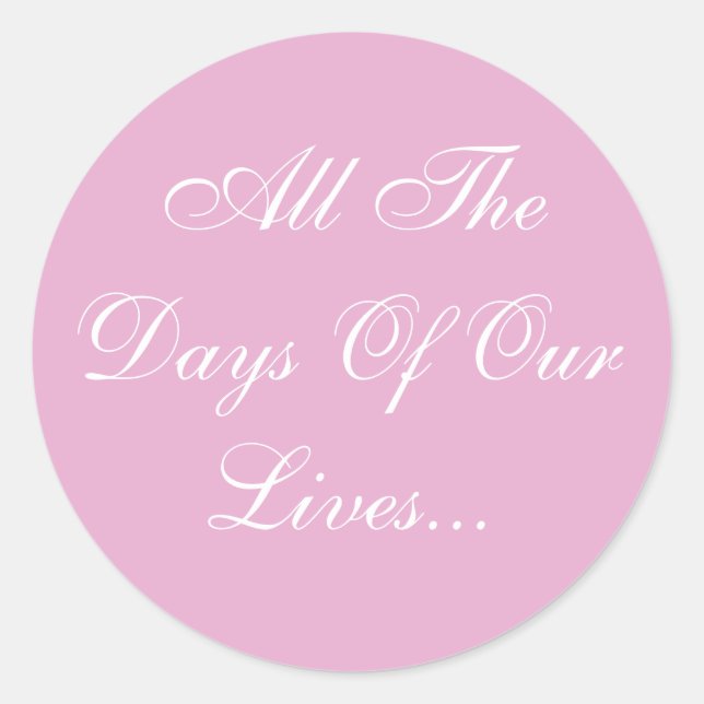 Adesivo Redondo Casamentos Convidam Rosa (Frente)