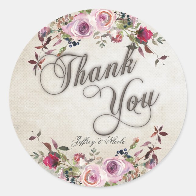 Adesivo Redondo Casamentos Rustic Country Barn Peonies Mason Jar (Frente)