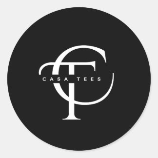 Adesivo Redondo "CasaTees: Expresse-se em Estilo"