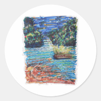 Adesivo Redondo Cascata Colorida