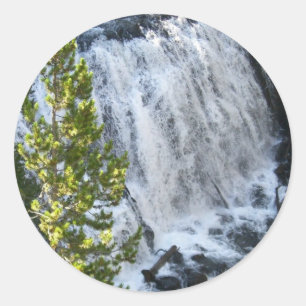 Adesivo Redondo Cascata de pedra amarela