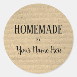 Adesivo Redondo Caseiro pelo artesanato do vintage do bolo do