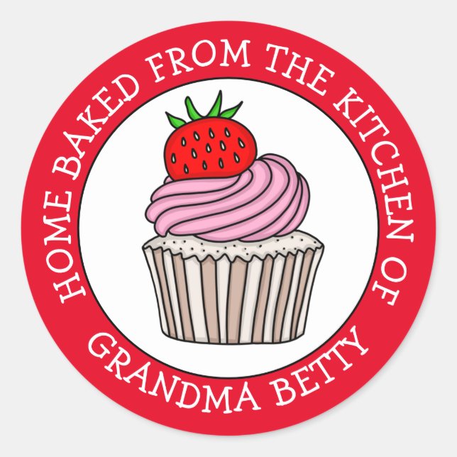 Adesivo Redondo Caseiro Personalizado (Frente)