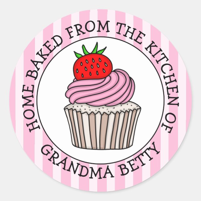 Adesivo Redondo Caseiro Personalizado Feito à Mão   (Frente)