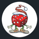 Adesivo Redondo Casino Christmas<br><div class="desc">Casino Christmas</div>
