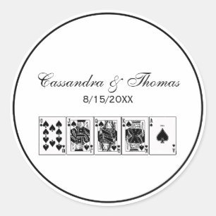 Adesivo Redondo Casino Night Poker Royal Hetero Flush Spades