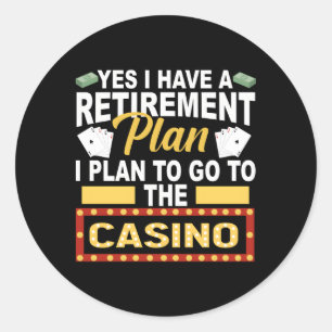 Adesivo Redondo Casino Para Plano Retiree Retiret