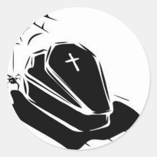 Adesivo Redondo Casket Vampire