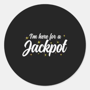 Adesivo Redondo Cassino de Apostas Bobalhão Eu Sou Apostador Jackp