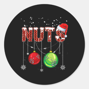 Adesivo Redondo Castanhas Correspondendo Loucos do tórax