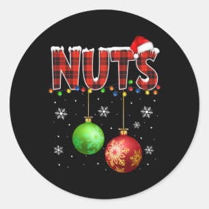 Adesivo Redondo Castanhas Divertidas Casais de Combinação Noites d