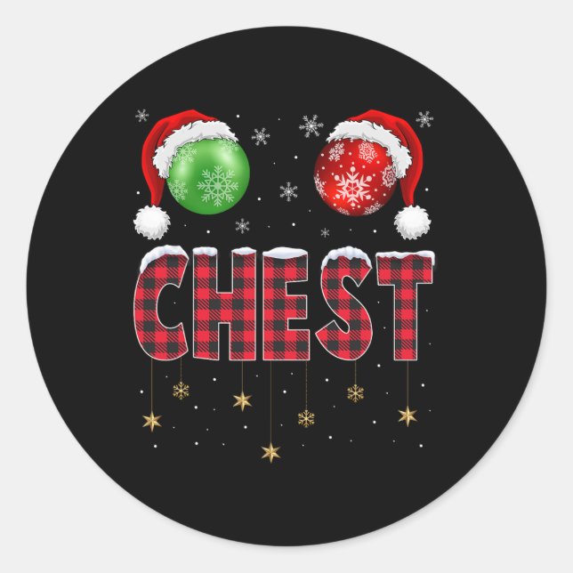 Adesivo Redondo castanhas que combinam loucos de peito engraçados  (Frente)