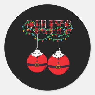 Adesivo Redondo Castanhas Tórax Nozes Natal Correspondência Natal