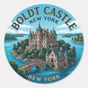 Adesivo Redondo Castelo Boldt, Ilha do Coração, Mil Ilhas