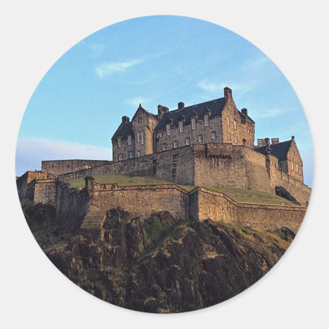 Adesivo Redondo Castelo de Edinburgh, Escócia (Frente)