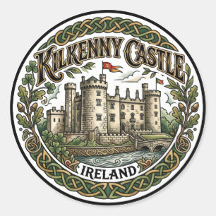 Adesivo Redondo Castelo de Kilkenny Irlanda