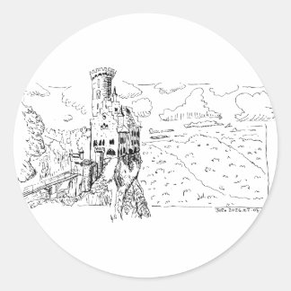 Adesivo Redondo Castelo de Lichtenstein