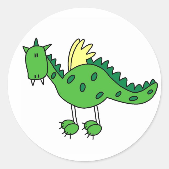 Adesivo Redondo Castle Dragon Sticker (Frente)