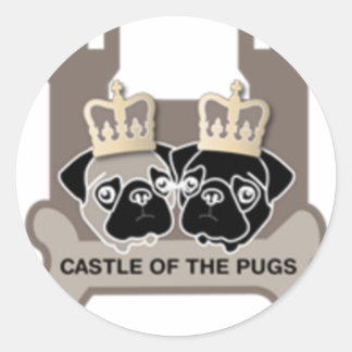 Adesivo Redondo castle of the pugs sticker doorzichtig