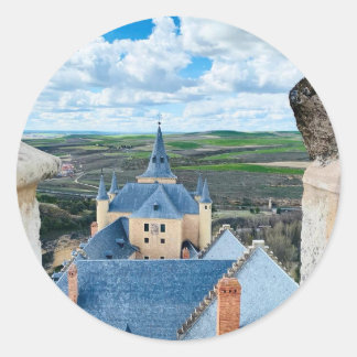 Adesivo Redondo Castle View Sticker - Charme Medieval