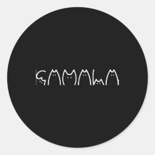 Adesivo Redondo Cat Comma La Kamala Harris Para O Presidente 2024;