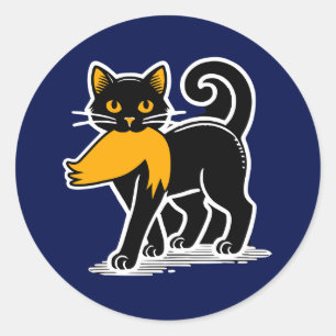 Adesivo Redondo Cat Ladies Kamala Harris Walz 2024 Blue