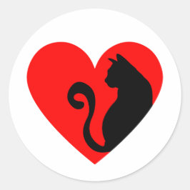 Adesivo Redondo Cat Lover