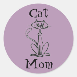 Adesivo Redondo Cat Mãe