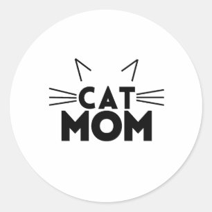 Adesivo Redondo Cat Mãe