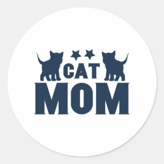 Adesivo Redondo Cat Mãe