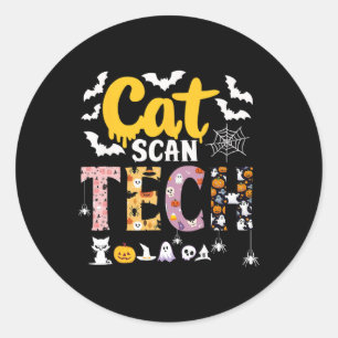 Adesivo Redondo Cat Scan Ct Rad Tech Halloween Costume Spider