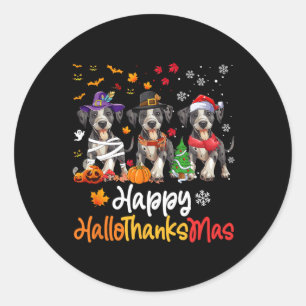 Adesivo Redondo Catahoula Leopard Dog Halloween Hallotha