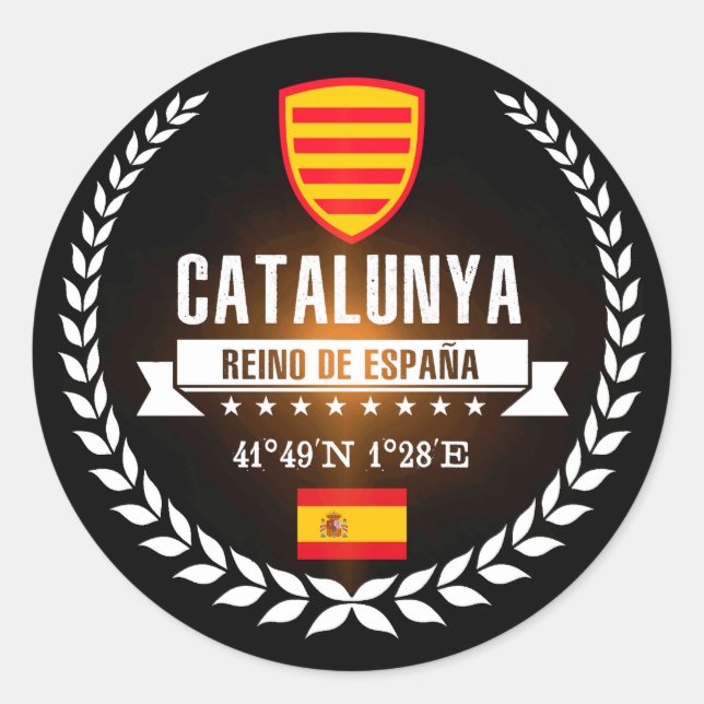Adesivo Redondo Catalunha (Frente)