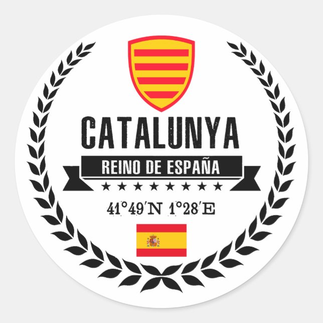 Adesivo Redondo Catalunha (Frente)