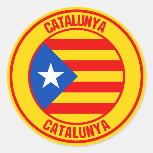 Adesivo Redondo Catalunya Round Emblem (Frente)