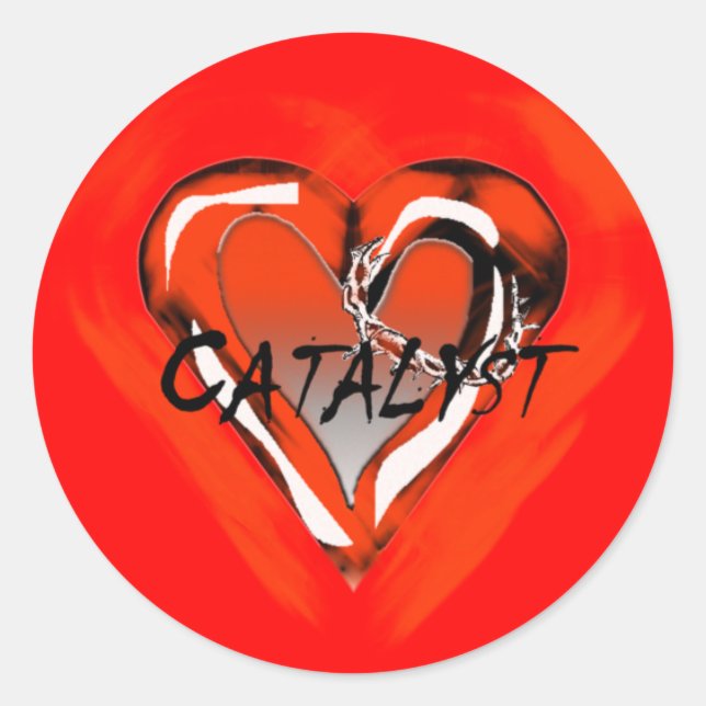 Adesivo Redondo Catalyst Vermelho (Frente)
