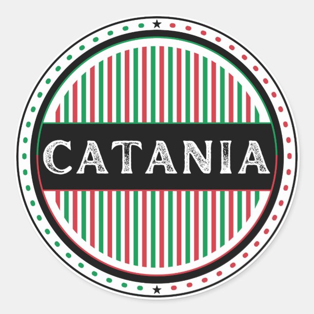 Adesivo Redondo Catania City Pride Emblem – Italian Identity (Frente)