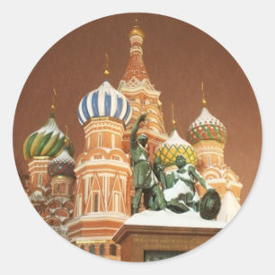 Adesivo Redondo Catedral da Rússia