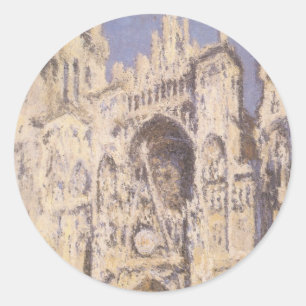 Adesivo Redondo Catedral de Rouen, ouro azul da harmonia por